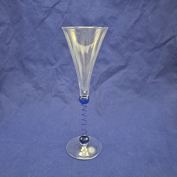 Martini & Rossi Asti Millennium 2000 Crystal Art Glass Champagne Flute - Picture 5 of 8